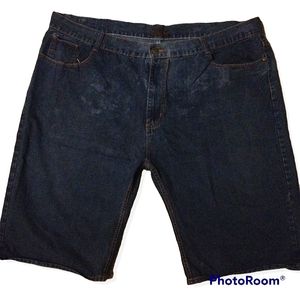 Jean Station Men's Plus Size Dark Wash Denim Jean Shorts